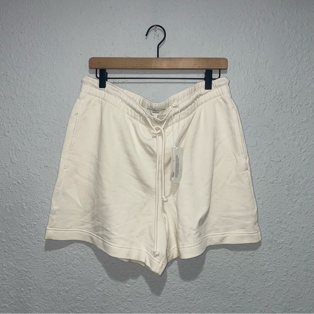 Vince Drawstring Lounge Shorts in Bone Large 100% Cotton - Picture 3 of 11